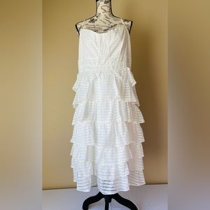 NWT BARDOT Ruffle Tiered Spaghetti Strap Dress Org $110